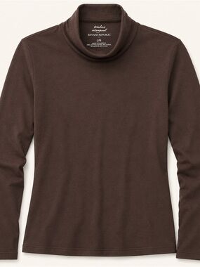 Banana Republic Chocolate Brown Turtleneck Long Sleeve Top